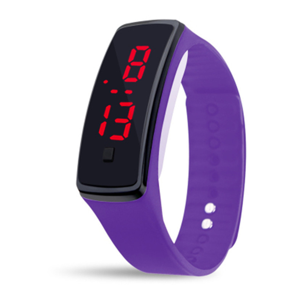 Unisex Rubber LED Watch Date Sports Bracelet Digital Wrist Watch